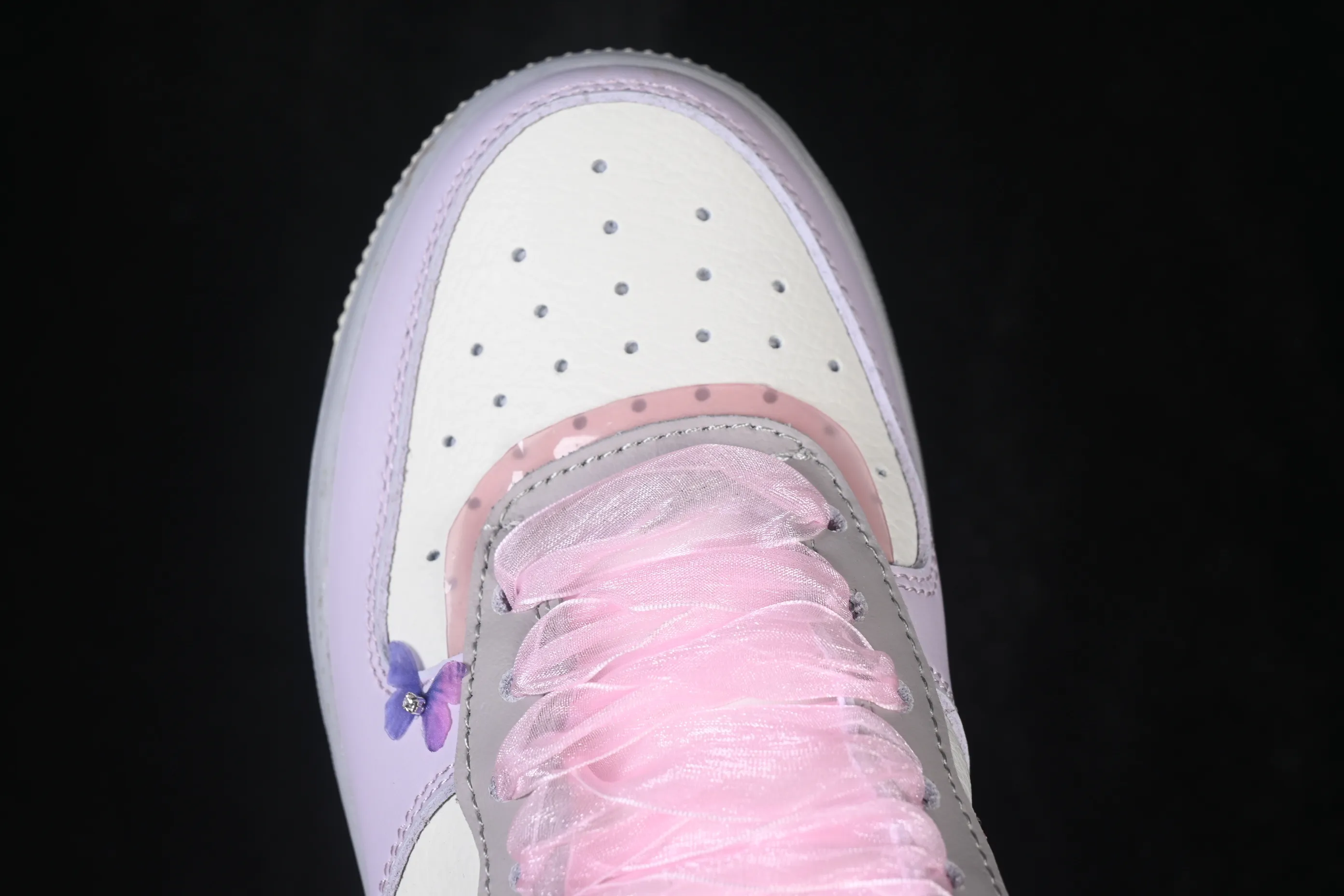 All categories Nk Air Force 1 Air Force series Nk Air Force 1 Low Air Force low-top Nike Air Force 1'07 Low Hand-painted graffiti Pink and purple butterfly language Air Force 1 low-top casual sneakers CJ0304-160